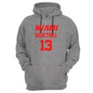 Blusa Moletom Capuz Basquete Miami Basketball número 13