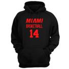 Blusa Moletom Capuz Basquete Miami Basketball número 14