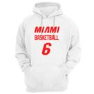 Blusa Moletom Capuz Basquete Miami Basketball número 6 Blusa Moletom Capuz Basquete Miami Basketball número 6