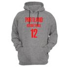 Blusa Moletom Capuz Basquete Portland Basketball número 12 Blusa Moletom Capuz Basquete Portland Basketball número 12