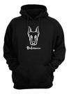 Blusa Moletom Capuz Pet Doberman Cachorro Cão Raça Presente
