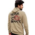 Blusa Moletom Estampado Masculino em Algodão 30.1 Never Look Back Smile Blusa Moletom Estampado Masculino em Algodão 30.1 Never Look Back Smile