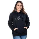 Blusa Moletom Feminina Amor Cavalo Bolso Canguru Conforto