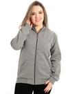 Blusa Moletom Feminino Com Felpa Manga Longa Aberto com Zíper Anistia Liso Sem Capuz Confortavel Blusa Moletom Feminino Com Felpa Manga Longa Aberto com Zíper Anistia Liso Sem Capuz Confortavel