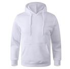 Blusa moletom flanelada com bolso canguru e capuz cor branca alta qualidade