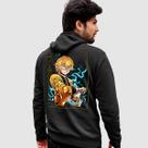 Blusa Moletom Genuine Grit Masculino Estampado Algodão 30.1 Demon Slayer Zenitsu Agatsuma