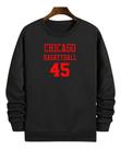Blusa Moletom Gola Basquete Chicago Basketball Número 45