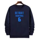 Blusa Moletom Gola Basquete Detroit Basketball número 6 Blusa Moletom Gola Basquete Detroit Basketball número 6