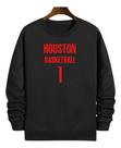 Blusa Moletom Gola Basquete Houston Basketball Número 1