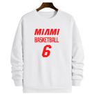 Blusa Moletom Gola Basquete Miami Basketball número 6 Blusa Moletom Gola Basquete Miami Basketball número 6