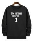Blusa Moletom Gola Basquete San Antonio Basketball Número 1