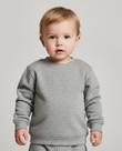 Blusa Moletom Infantil Bebe Flanelado Cinza Punho Basico 1 A 3 Anos Unissex Frio Inverno dia a dia Confortável Macio Costura Reforçada Baby Deluxe