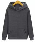 Blusa moletom infantil grafite com bolso canguru e capuz