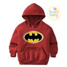 Blusa Moletom Infantil / Juvenil Símbolo Batman Personagem
