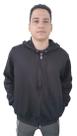 Blusa Moletom Masculina Com Zíper Jaqueta Agasalho Preto