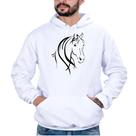 Blusa Moletom Masculina Estampada Bolso Canguru Capuz Casual
