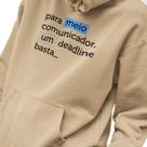 Blusa Moletom Masculino Estampado Um Deadline Basta em Algodão Fio 30.1 Penteado