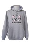 Blusa Moletom Plus Size Feminina casaco gat Meow xg Ao Xg8 Blusa Moletom Plus Size Feminina casaco gat Meow xg Ao Xg8