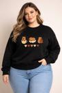 Blusa Moletom Plus Size Feminina Estampada Capivara