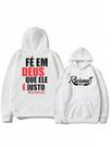 Blusa Moletom R a c i o n a i s Fé em Deus Blusa de Frio Flanelado Casaco Unissex