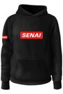 Blusa Moletom Senai Uniforme Escolar Adulto Preto