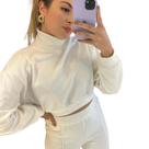 Blusa Moletom Suéter Gola Alta Moda Cacharrel Inverno- Nubia Blusa Moletom Suéter Gola Alta Moda Cacharrel Inverno- Nubia