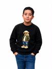 Blusa Moleton Infantil Peluciada Gola Redonda Estampa Urso Frio Inverno Menino Menina