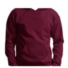 Blusa Moleton Sem Estampa Liso Unisex Top Vermelho Bordo
