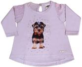 Blusa Mullet Bebê Manga Longa Várias Estampas P Ao G