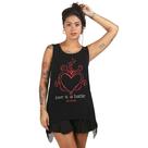 Blusa mullet costa tela estampa coração Blusa mullet costa tela estampa coração