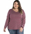 Blusa Mullet Manga Longa Plus Size Listrada G1 A G4 Blusa Mullet Manga Longa Plus Size Listrada G1 A G4