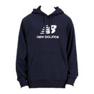 Blusa New Balance Moletom Essentials Basic Preto e Branco Masculino