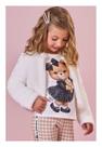 Blusa Off White Ursa Manga Longa Infanti Blusa Off White Ursa Manga Longa Infanti
