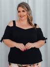 Blusa Ombro a Ombro com Amarração Viscolycra