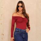 Blusa Ombro A Ombro Decote Torcido Feminino Revanche Pamplona