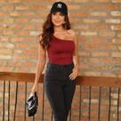 Blusa Ombro Só Franzida Feminino Revanche Sábrata Blusa Ombro Só Franzida Feminino Revanche Sábrata