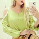 Blusa ombros vazados