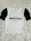 Blusa P branca e preto