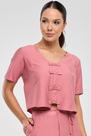 Blusa PKS Com Laços Viscose Rosê
