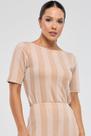 Blusa PKS Jacquard Listras Bege