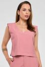 Blusa PKS Sem Manga Em Viscose Rosê