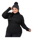 Blusa Plus Cacharrel Canelada Tricot Outono Inverno Grande