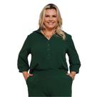 Blusa Plus Size Air Flow Gola V com Botões Leve, Não Marca e Valoriza o Corpo