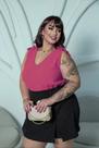 Blusa Plus Size com Amarração nos ombros