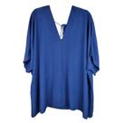 Blusa Plus Size Elegante com Decote V e Amarração nas Costas - Tamanhos G6 e G7