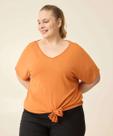 Blusa Plus Size Feminina Amarração Manga Curta Marisa-57004