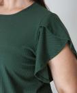 Blusa Plus Size Feminina Canelada Marisa Verde-70026