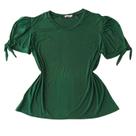 Blusa Plus Size Feminina Manga Curta Bufante Malha G1 G2 G3