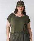 Blusa Plus Size Feminina Manga Curta Marisa Verde-29032