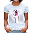 Blusa plus size feminina profissões tema manicure curso camiseta mão camisa